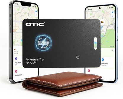 OTIC Slim Bluetooth Wallet Tracker, Tag for Apple Find My & Google Find Hub
