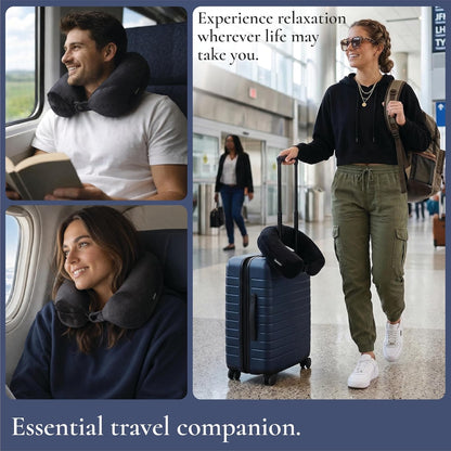 Brookstone Free Form Travel Pillow Lightweight Flexible Memory Foam Pillow