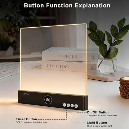 XL LED Flat Book Light for Reading at Night in Bed, Matte Pink