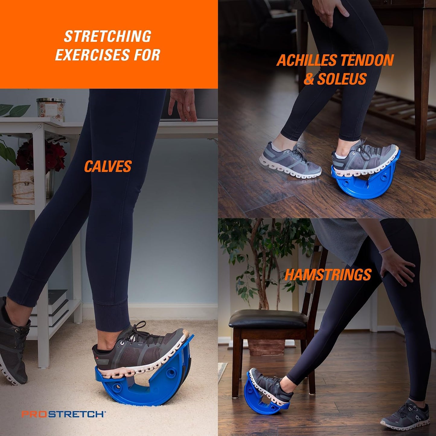 Prostretch the Original Calf Stretcher and Foot Rocker for Plantar Fasciitis, Achilles Tendonitis, and Tight Calves, Single