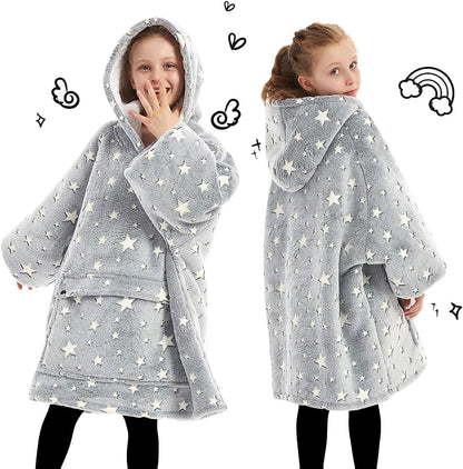 KFUBUO Wearable Blanket Hoodie for Adults Sherpa All Patterns Cat Oversized Sweatshirt Blanket with Pockets for Women