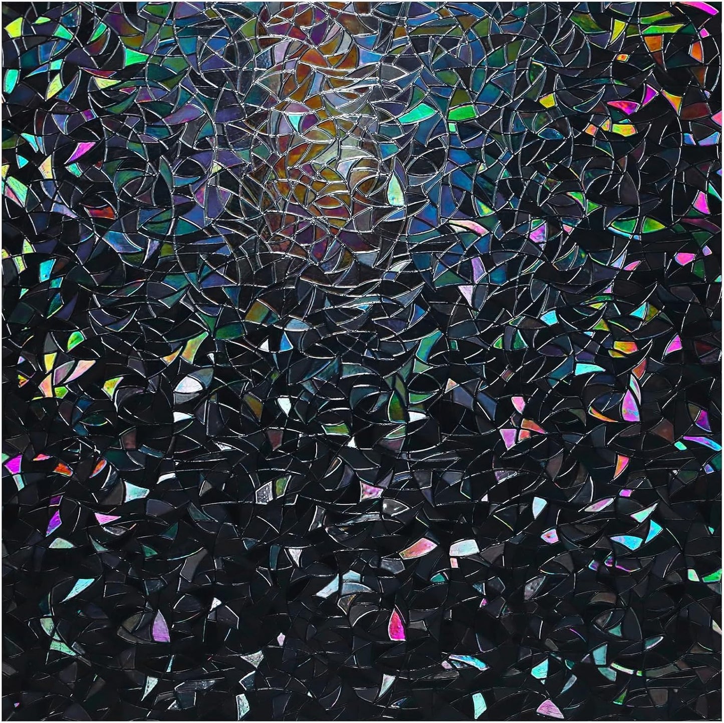 rabbitgoo Rainbow Window Privacy Film, Stained Glass Cling, 17.5" x 78.7"