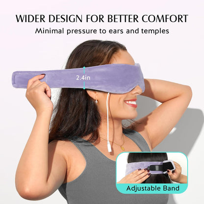 YFONG Heated Eye Mask, Warm Eye Compress Mask for Dry Eyes, USB Electric Heating Pad with Temperature & Timer Control, Dry Sleep Mask for Relax & Reduce Strain Dark Circle Stye Treatment, Blue