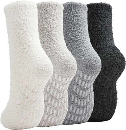 Slipper Socks for Women Men Grip Hospital Socks with Grips Fuzzy Non Slip Warm Womens Gifts