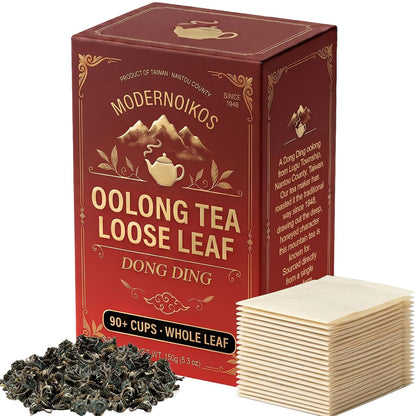 MODERNOIKOS Dong Ding Oolong Tea Loose Leaf, Roasted Taiwan 150g 5.3oz