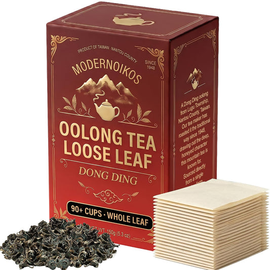 MODERNOIKOS Dong Ding Oolong Tea Loose Leaf, Roasted Taiwan 150g 5.3oz