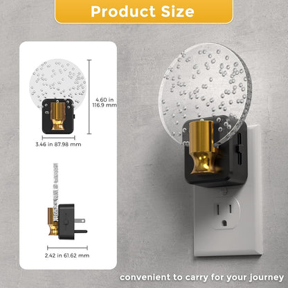 L LOHAS LED Night Lights Plug into wall, Amber Night Light with Adjustable Brightness, Plug in NightLight with Auto Light Sensor, Wall Sconce-Style Design Night Light for Bathroom,Hallway, 2 Pack