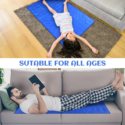 Drydiet Cooling Pad Mat for Bed Cooling Mattress Pad Gel for Sleep, Summer Hot Flashes, Adult, Pets, No Water or Electricity Required(Plain,48 x 28 Inch,Light Blue)
