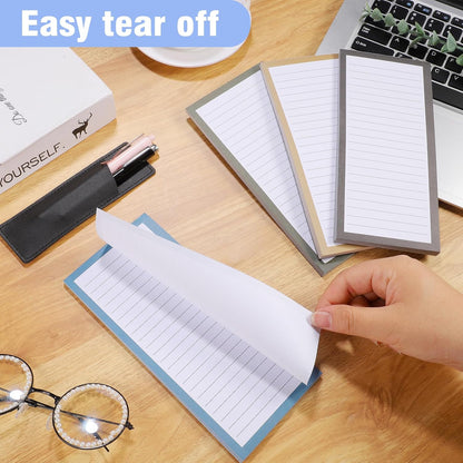 Thboxes 4 Pack Magnetic Note Pad for Fridge with Pen Holder, Totally 200 Sheets Grocery List Magnet Pad for Refrigerator Magnetic Shopping List Pad（Fruit Design）