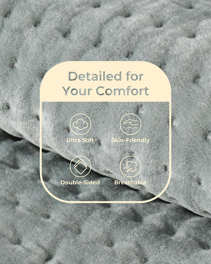 Electric Heating Pad for Back Pain and Period Cramps, Fast Heating Relief Shoulder, Muscle Aches, Arthritis Pain, 6 Heat Settings, 4 Timers, Moist & Dry Use, Machine Washable, 12"x 24"