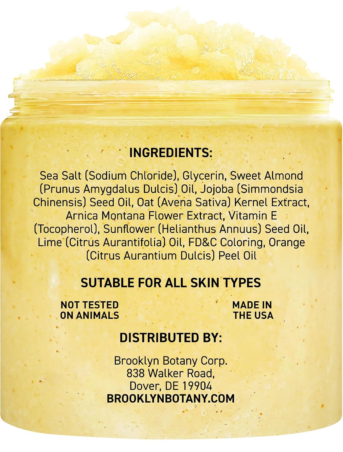 Brooklyn Botany Coconut Milk Body Scrub - Moisturizing and Exfoliating Body, Face, Hand, Foot Scrub - Fights Stretch Marks, Fine Lines, Wrinkles - Great Gifts for Women & Men - 10 oz
