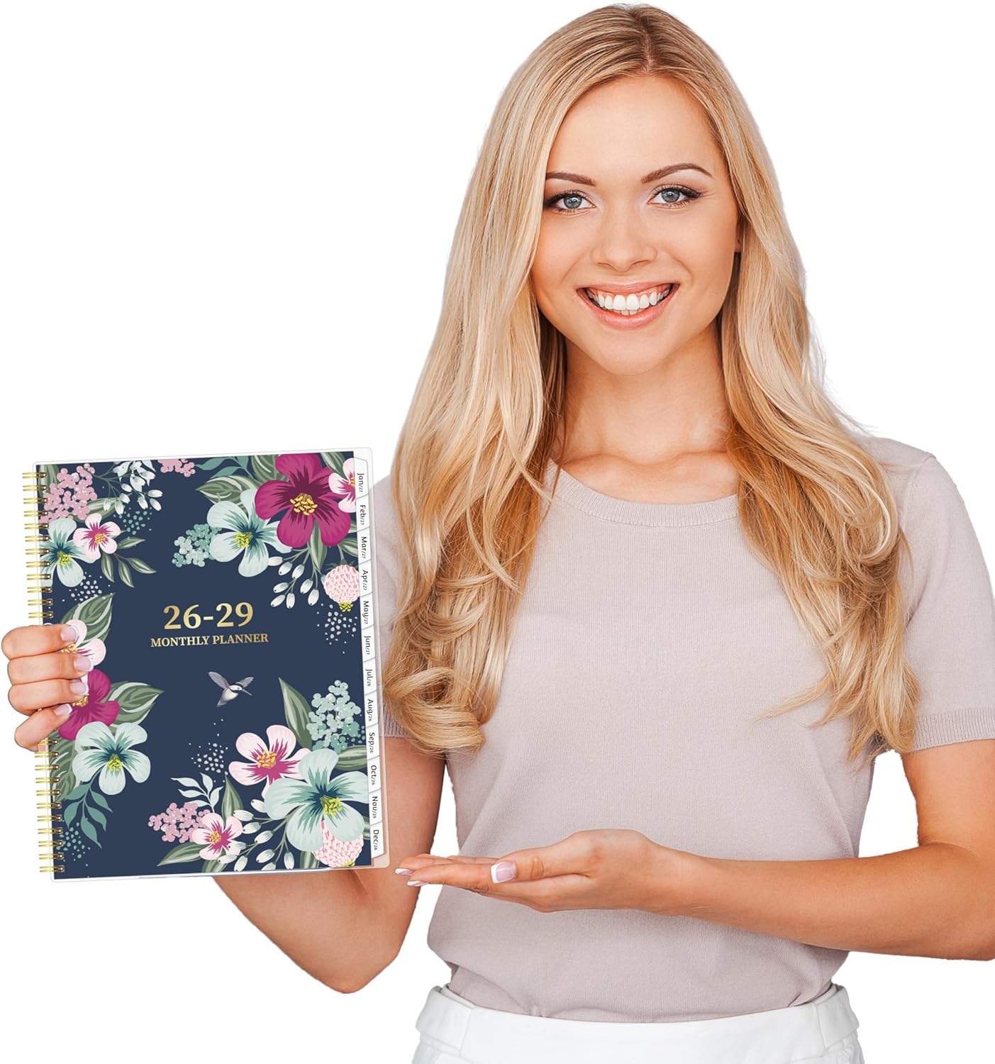 Monthly Planner 2026-2029, 36 Months Calendar Planner 2026-2029 from Jul 2026 – Jun 2029, 8.5'' x 11'' with Ruled Spread, Flexible Cover, Spiral Wirebound, Pocket, Coated Tabs, Notes ＆ Habit Tracker