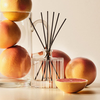 NEST New York Reed Diffuser, Bamboo - 5.9 fl oz - Fragrance for Up to 90 Days - Reusable, Refillable Glass Holder - Includes 8 All-Natural Reed Sticks - Flame Free