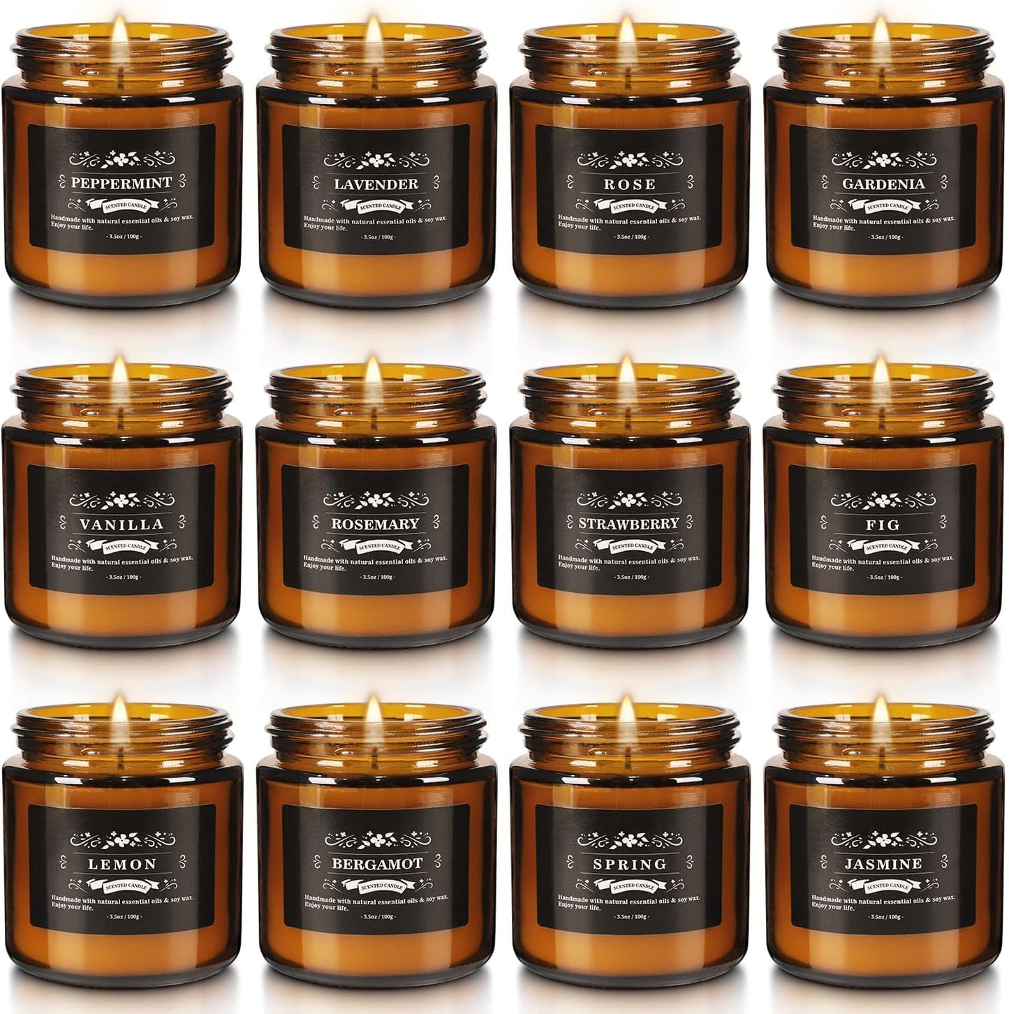 36 Pack Scented Candles Set for Home, Relaxing Stress Relief, Aromatherapy - Natural Soy Wax and Fragrance - Gifts for Women, Mom, Best Friend, Wife, Birthday