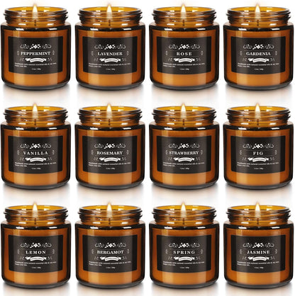 36 Pack Scented Candles Set for Home, Relaxing Stress Relief, Aromatherapy - Natural Soy Wax and Fragrance - Gifts for Women, Mom, Best Friend, Wife, Birthday