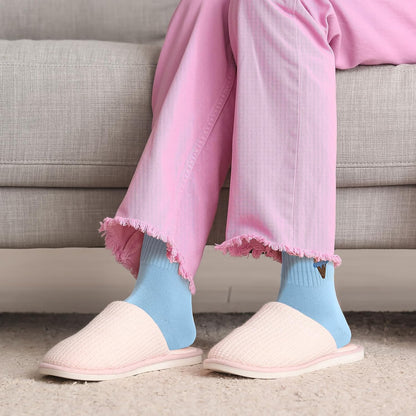 Eurzom 10 Pairs Socks Womens Crew Elastic Ankle Length Cotton Socks Aesthetic Cute Lightweight Low Cut Gifts for Women - Colors B