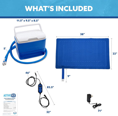 Polar Active Ice 3.0 Cold Therapy Ice Machine System with Programmable Timer, Shoulder Compression Pad, Lightweight 9 Quart Cooler Freeze Kit, Quiet Pump, Strong Cryotherapy Pain Relief Treatment
