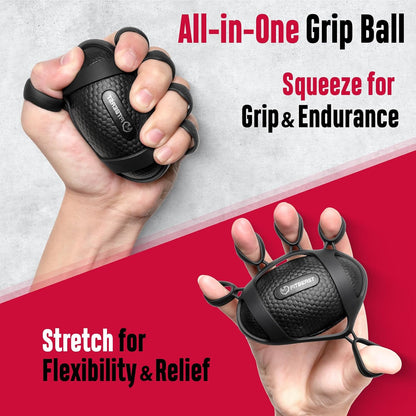 FitBeast Grip Strength Trainer, Hand Gripper Strengthener Kit - 6 Pack with Adjustable Resistance Forearm Strengthener, Forearm Exerciser and Massage Balls for Hand Therapy, Grip Training