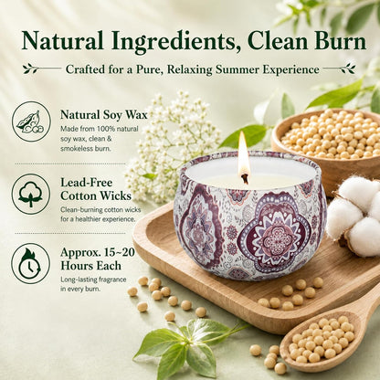 Scented Candles Gift Set, 12 Pack Soy Wax Candles for Home, 12 Scents, Aromatherapy Travel Tins with Gift Box for Women, Birthday, Housewarming, Relaxation