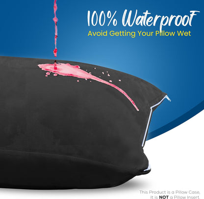 Utopia Bedding Premium 100% Waterproof Pillow Protectors with Zipper Standard Size (Set of 4), Bed Bug and Dust Mite Proof Zippered Pillow Covers, Pillow Encasement Cases, Gray
