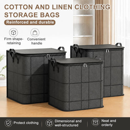 2 Pack Spacious Moving Storage Bin,XXL Foldable Storage Bag with Reinforced Handles,for Bedroom,Closet,Clothes Portable Moving Storage Bags,Large-Capacity Clothes Storage Containers (100L)