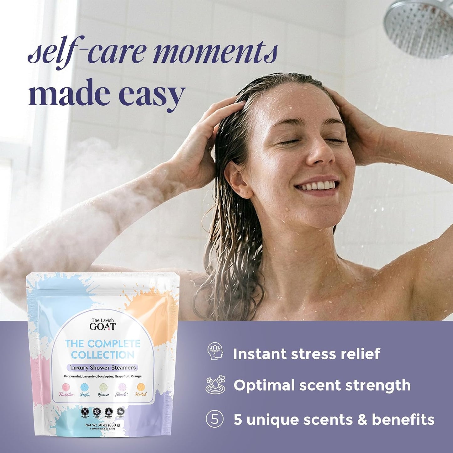 TLG Soothe Shower Steamers Aromatherapy 7 Pack – USA Made with Extra Menthol, Peppermint & Eucalyptus – Shower Bomb for Relaxation, Stress & Sinus Relief – Gift for Men & Women