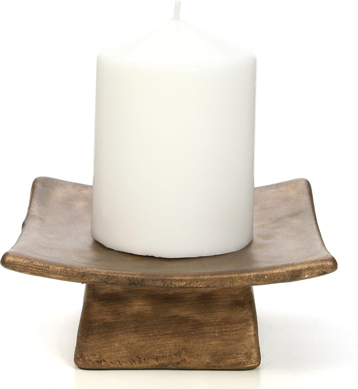 Hosley Tibetan Style Aluminum Incense Burner & Candle Holder - Aged Silver Finish, 4.5" Diameter Incense Stick Holder for Aromatherapy, Meditation & Home Decor