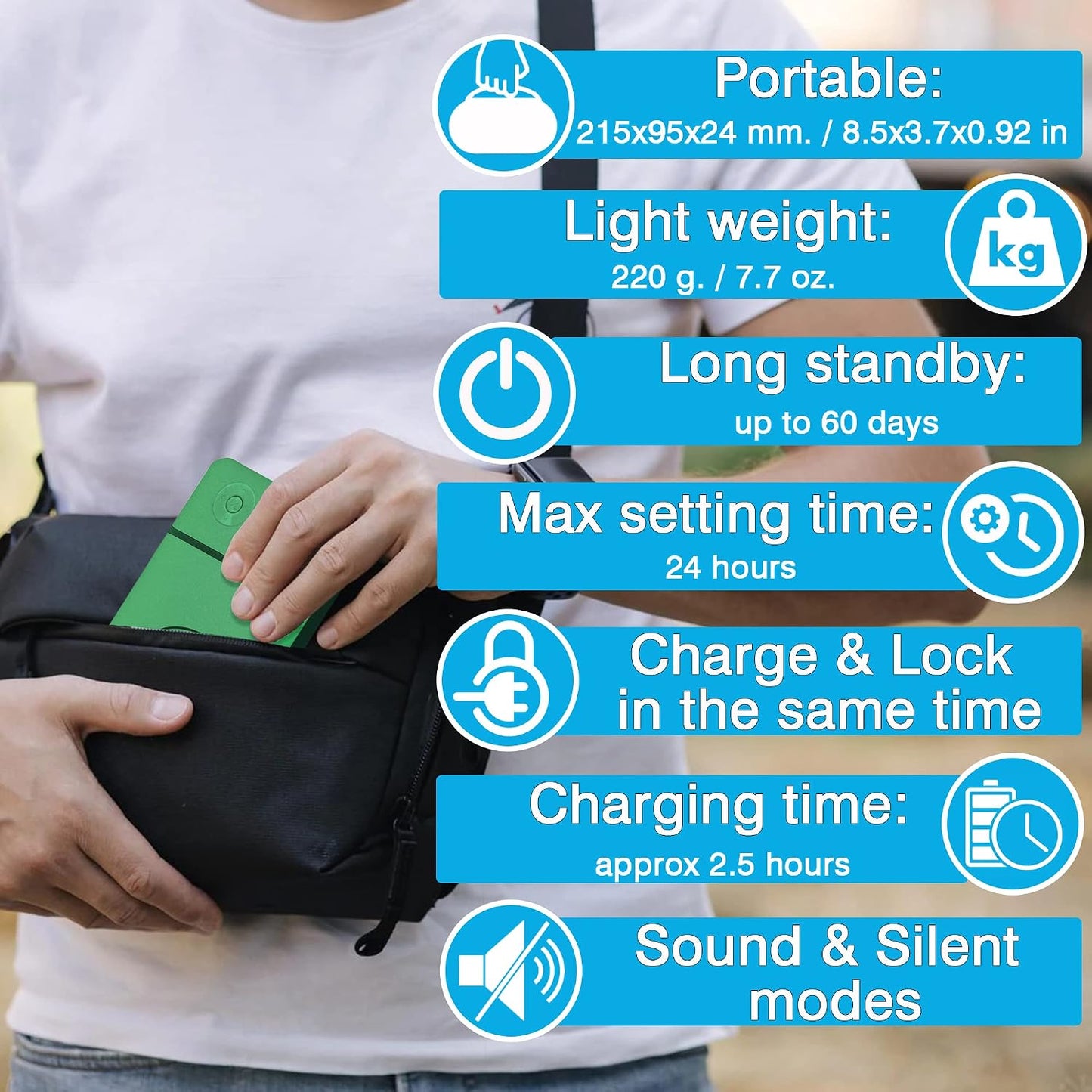 Cell Phone Lock Box with Timer for Self-Discipline, Portable Time Lock Box Suitable for iPhone and Android Smartphones, Phone Jail Box with Timer to Reduce Screen Time, Mindfulness Gift