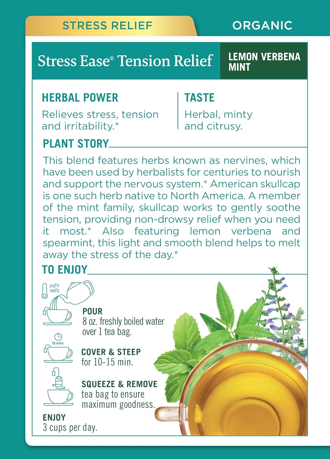 Traditional Medicinals Organic, Nighty Night Extra, Valerian Root & Lemon Balm - Herbal Sleep Aid Tea - Kosher, Non-GMO, Caffeine-Free, Compostable - 96 Tea Bags (6 Packs of 16)