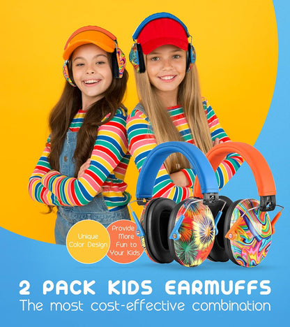PROHEAR 032 Kids Ear Protection – Ear Muffs for Noise Reduction, 25NRR Noise Cancelling Headphones for Kids,Toddlers, Autism, Sensory Use, Hearing Protection – Orange