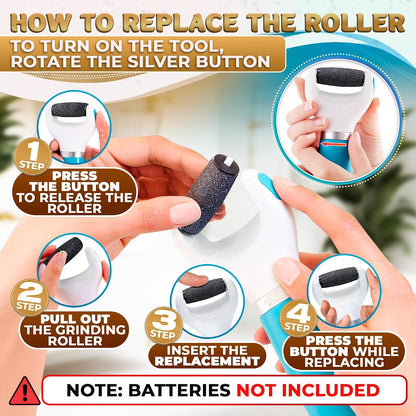 Battery Operated Foot Callus Remover for Dead Skin, Exfoliating Tool
