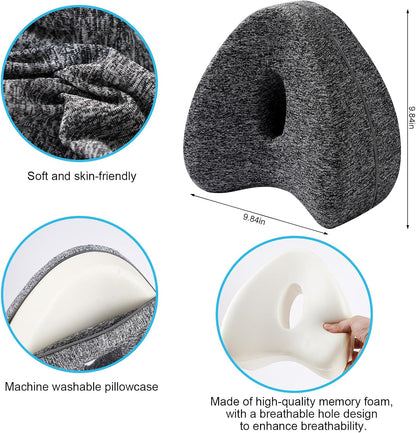 Vertdens Leg Pillow, Knee Pillow for Side Sleepers, Leg Pillows for Sleeping, Knee Cushion for Sleeping,Suitable for Relieving Leg, Back, Knee Pain