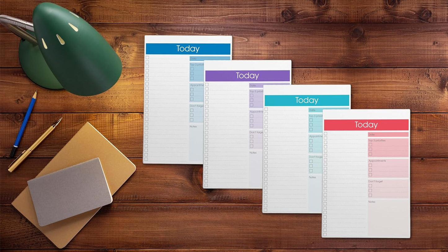 Better Office Products To Do List Notepad, 7" x 10" Today Note Pad, 52 Sheets, Daily Agenda Productivity Checklist Organizer (1 Pack)