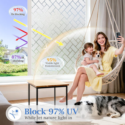 Coavas One Way Privacy Window Film, Heat Control Window Tint for Home, Sun Blocking Reflective Window Film See Out Not in, Anti UV Static Cling for Windows Office Door (Black, 17.5 Inch X 6.5 Feet)