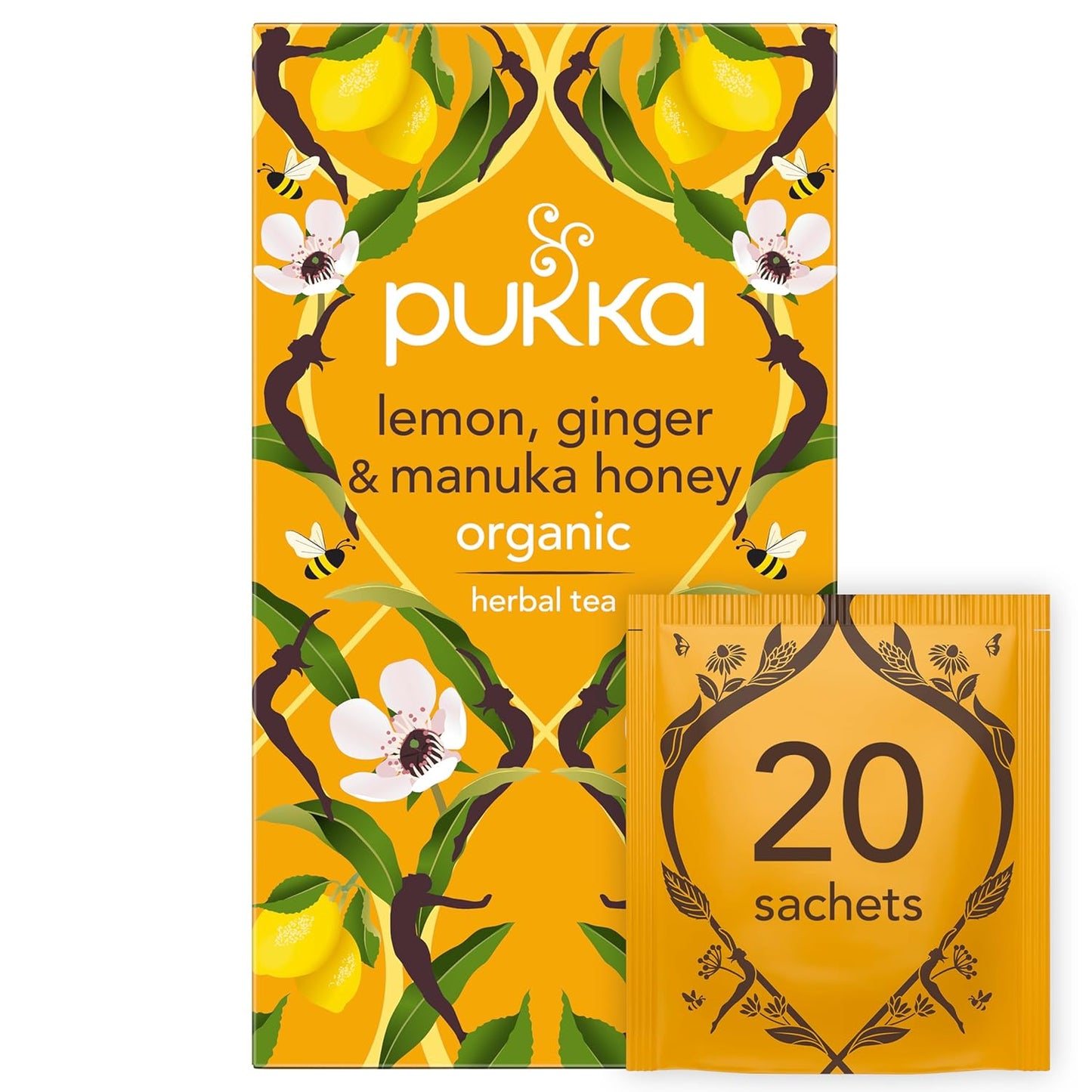 Pukka, Tea Lemon Ginger Manuka Honey Organic, 20 Count