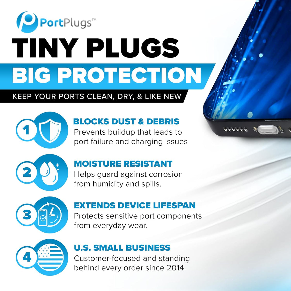 USB C Port Blockers, Stainless Steel Security Locks with Key