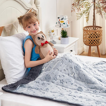 yescool Weighted Lap Pad 2 Pounds Weighted Lap Blanket, Space Plane Small Weighted Blanket, Weighted Throw Blanket Gifts for Travel Indoor Outdoor, 20"x30"