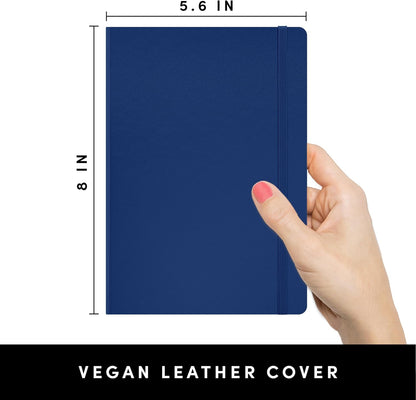 PAPERAGE Lined Journal Notebook, Hardcover Journal for Women & Men, 160 Pages, (5.6 in x 8 in), College Ruled Journaling Notebook for Work, School Supplies & Note Taking, (Black)