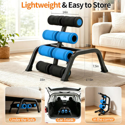 Mini Inversion Table with Rollers, Spinal Decompression Table Rollers | Back Extension Machine for Back Pain Relief, Easy to Assemble & 297 Weight Capacity, Home Gym Equipment