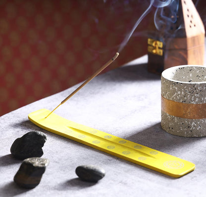 Bless-International Traditional-Handmade-Burner Wooden-Incense-Stick-Holder Ash-Catcher-Stand for-Aromatherapy-Meditation-Yoga (Incense Holder 10 inch(2 pcs))