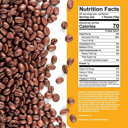 The Frozen Bean Vanilla Bean Frappe & Latte Instant Mix (10 Sticks), Made with Arabica Coffee, Double Shot Caffeine, Low Sugar & Premium Ingredients, Hot, Iced, or Blended Drinks