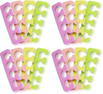 120 PCS Premium Pedicure Toe Separators - Soft & Durable Bulk Salon Pedicure Accessories - 4 Colors