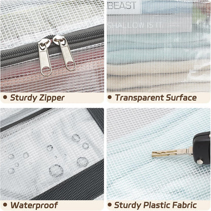 Fixwal Storage Bags 4 Pack 75L XL Mesh Clear for Blankets Clothes Comforter