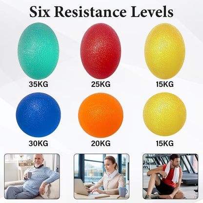 Stress Balls for Adult, Resistance Levels Hand Exercisers for Strength, Hand Strengthening Devices,Squeeze Balls for Hand Therapy,Exercise Squeeze Squishy Wrist Ball, Grip Strength Trainer