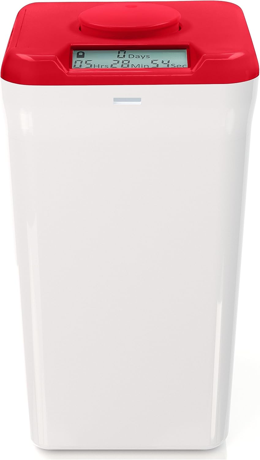 Kitchen Safe Time Locking Container (Medium), Timed Lock Box for Cell Phones, Snacks, and other unwanted temptations (White Lid + 5.5” Clear Base)