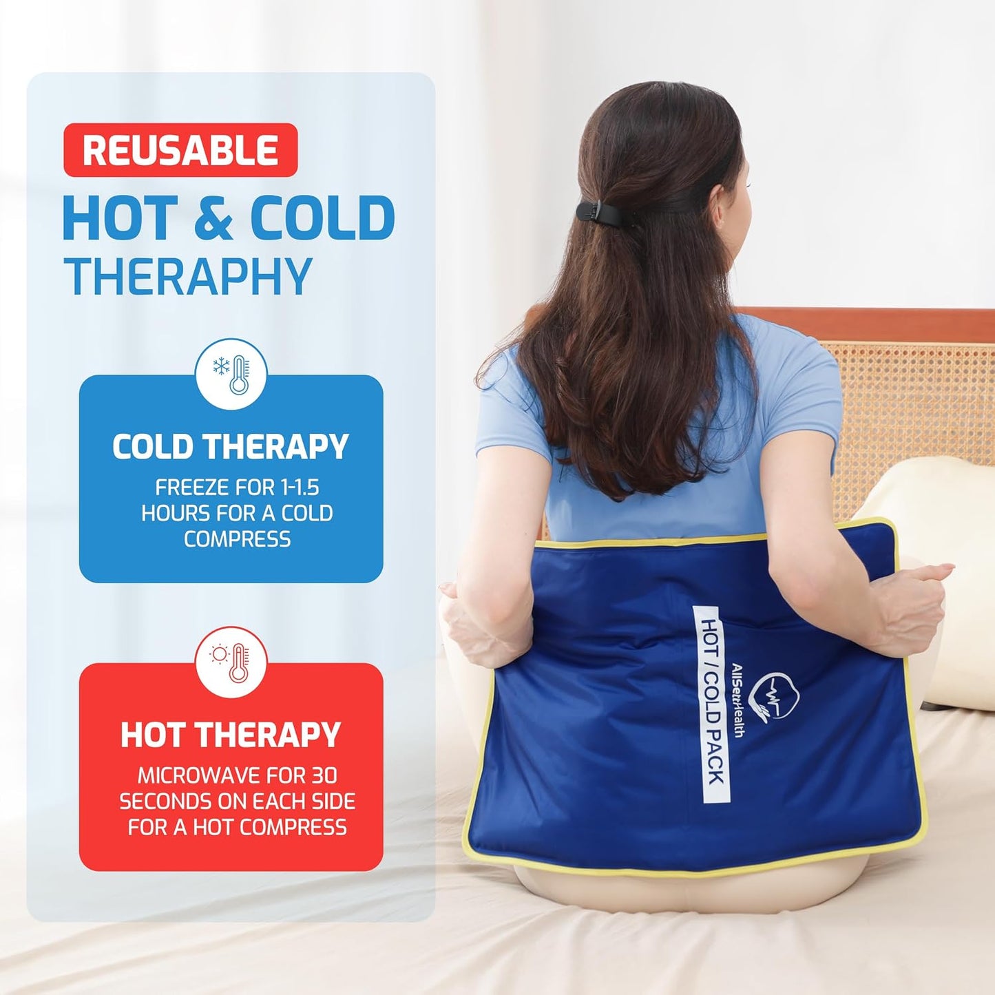 Reusable Hot and Cold Ice Packs for Injuries Reusable – 7 Piece Flexible Ice Packs in Multiple Shapes and Sizes – Multi Use Ice Pack for Back Pain Relief, Neck, Shoulder