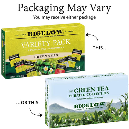 Bigelow Tea Green Tea Assortment, 64 Count (Pack of 1)