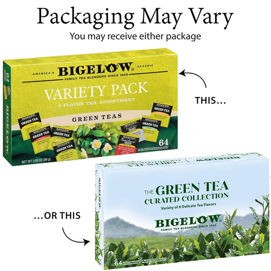 Bigelow Tea Green Tea Assortment, 64 Count (Pack of 1)