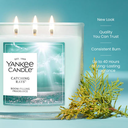 Yankee Candle Sage & Citrus, Scented Candle, 14.5oz 3-Wick Candle Jar with up to 40 Hours Burn Time, Giftable