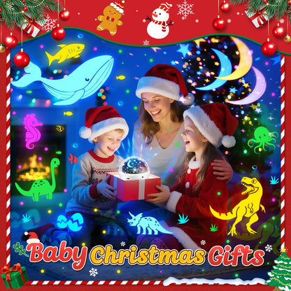 COOLNIGHT Night Light for Kids,93 Lighting+3 Films Kids Night Light Projector,Remote+Dimmable Star Projector,360° Ceiling Stars Glow in The Dark Stars,Christmas Gifts for 4 Year Old Boy Birthday Gift